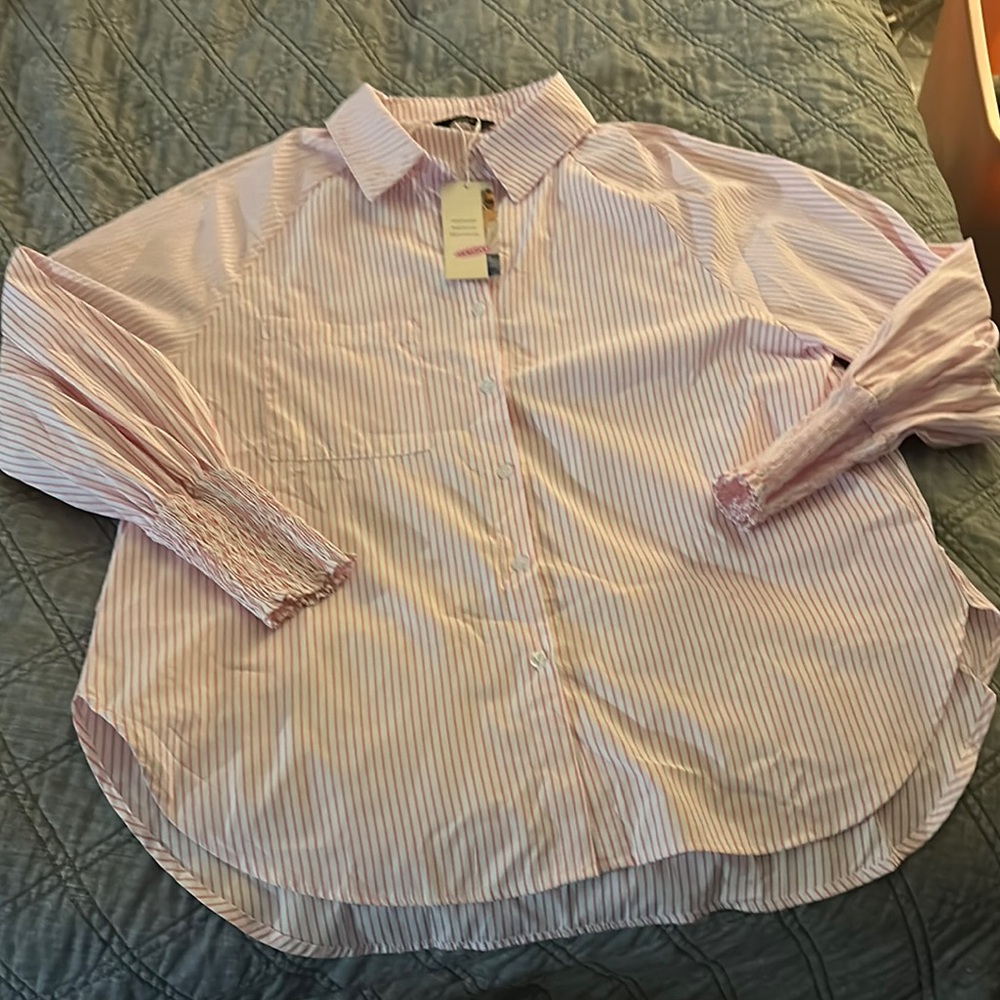 Pink Striped Button-Up Shirt - Picture 5 of 8